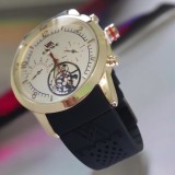 Ceas casual barbatesc, tip display analog, mecanism quartz, bratara din silicon