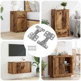 vidaXL Hinge 2 pcs Nichel 85 x 52,5 x 9,5 mm Fier 864671