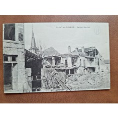 Carte postala Pagny sur Moselle, maisons demolies, inceput de secol XX