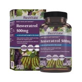 Resvitale Resveratrol 500 Mg Cu Quercetina, Formula Avansata Triactiv Pentru