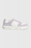 Tommy Jeans sneakers THE BROOKLYN SUEDE culoarea violet, EN0EN02476