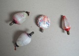 4 becuri ornamentale pentru pom de Craciun Japonia cca 1940