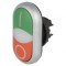 Comutator Dublu 22mm Roșu/Verde IP66