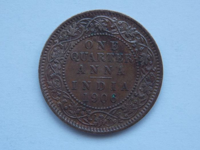 QUARTER ANNA 1906 INDIA