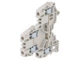 Conector Șine 0,2-4mm2 2 Borne Gri 6mm, TE Connectivity
