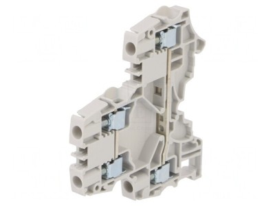 Conector Șine 0,2-4mm2 2 Borne Gri 6mm foto