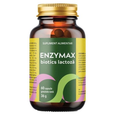 Enzymax Biotics Lactoza 60 capsule Laboratoarele Remedia foto