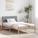 VidaXL Cadru de pat Maro și gri deschis 100 x 200 cm Lemn masiv de pin 878629