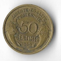 Moneda 50 centimes 1939 - Franta