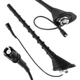 Antena auto universala tip bat mast cu amplificator incorporat Raku-2 ANT09 AMiO, lungime 23,4 cm, cablu 20 cm, pentru majoritatea modelelor auto,