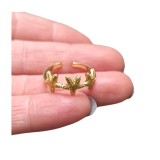 Cumpara ieftin Inel deschis placat cu aur Stelute de mare