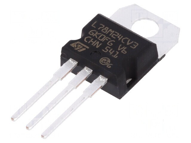 Stabilizator de tensiune liniar nereglabil 24V 0,5A THT pentru aplicații electrice