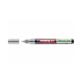 Marker cu vopsea pe baza de apa Edding Ecoline 51, corp din plastic reciclat, varf rotund, 1-2 mm, argintiu