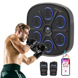 SPORTNOW Mașină de box muzicală boxă murală muzică cu 9 viteze și moduri Bluetooth mănuși de box 41,8 x 44,6 x 7,5 cm negru | Aosom Romania