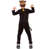 Costum Motan Noir cu accesorii pentru baieti - Miraculous 9-10 ani 140 cm