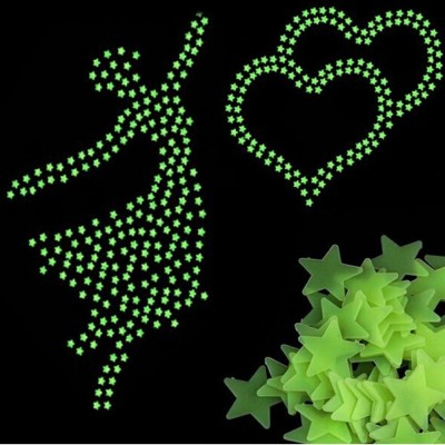 Set 100 stelute decorative Fluorescente care absorb lumina si stralucesc in intuneric FAVLine Selection foto