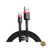 Cablu Date si Incarcare USB-A - USB-C Baseus Cafule 60W 0.5m Rosu CATKLF-A91