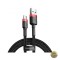 Cablu Date si Incarcare USB-A - USB-C Baseus Cafule 60W 0.5m Rosu CATKLF-A91