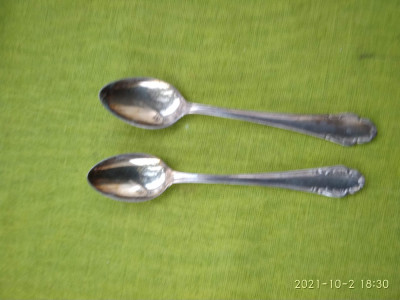 2 lingurite argintate, provenienta suedeza foto