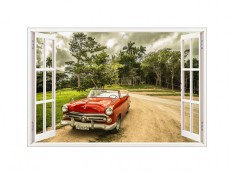 Autocolant decorativ, Fereastra, Multicolor, 83 cm, 506STC foto