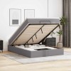 VidaXL Cadru de pat otoman cu saltea gri 140x190cm piele artificială 3311039