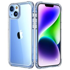Husa tpu antisoc pentru iphone 14 plus, silicon, protectie antisoc, camera ultra safe, transparenta