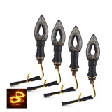 Cumpara ieftin Set 2 Semnalizari LED Moto ATV Fumurii Negre Cross Fata Spate Universale 12V Omologate