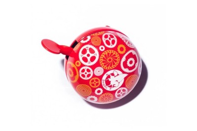 Sonerie Ding-Dong Pegas 60mm, model 8, Otel, Rosu cu Alb+Galben foto