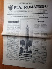 ziarul plai romanesc 30 septembrie 1995-ziar din cernauti
