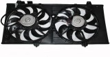 Ventilator radiator Mazda 6 07-12, motor: 2.2 MZR-CD, 2X 340mm; (4+4) pini, L517-15-025