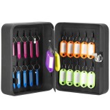 Cutie metalica din otel pentru 20 chei, echipata, 20x16x7.5cm, neagra Household NewTrend
