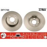 Set disc frana Fiat Croma (154) 12.85-12.96; Lancia Thema (834) 11.84-07.94, Thema Sw (834) 03.87-07.94, Fata, 257X14mm, plin, TRW