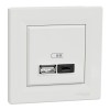 Priza USB tip A+C 45W Schneider Asfora alb EPH2700421