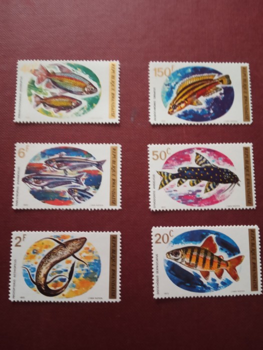 RWANDA, FISH - 6 VALORI MNH