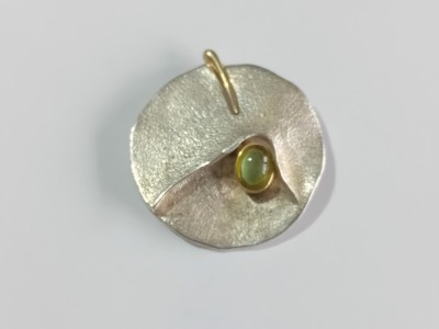 Pandant din argint cu malachit si onix #31 foto