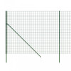 Gard plasa de sarma, verde, 1,6x25 m, otel galvanizat GartenMobel Dekor, vidaXL