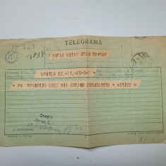 Telegrama condoleante fam Botzoc catre Maria Botis (1873-1940) Seminar Arad 1940
