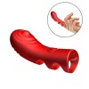 Vibrator Silicone Finger Grip Rosu