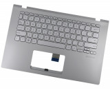 Carcasa superioara cu tastatura palmrest Laptop, Asus, VivoBook 14 X409, X409BA, X409DA, X409DJ, X409DL, X409FA, X409FB, iluminata, argintie, layout U