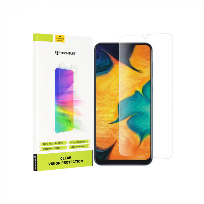 Folie Sticla pentru Samsung Galaxy A30 / A50 / A20 / A30s / A50s / M21 / M31 / M30s / M30 Techsuit Clear Vision Glass Transparent