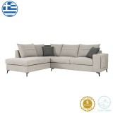 Cumpara ieftin Coltar dreapta Montana tesatura gri deschis cu perne gri 275x215x93 cm