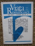 REVISTA VIATA ROMANEASCA DECEMBRIE 1990 Nr. 12