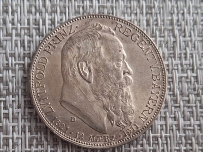 2 mark 1911 Bayern , argint foto