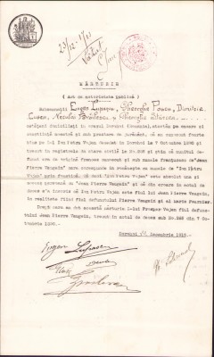 HST A279 Mărturie act notorietate publică identitate francez naturalizat Dorohoi foto