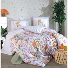 Lenjerie de pat din bumbac 100%, Clasy, pentru pat dublu, model Galya