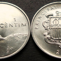 Moneda exotica 1 CENTIM - ANDORRA, anul 2002 *cod 3391 = UNC DIN FASIC!