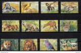 ANGOLA 2000 FAUNA-Serie completa de 12 timbre MNH