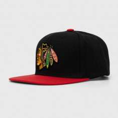 Mitchell&Ness sapca NHL CHICAGO BLACKHAWKS culoarea negru, cu imprimeu