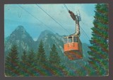 CPIB 25162 CARTE POSTALA - BUSTENI, TELEFERICUL, CIRCULATA, 1987, STAMPILE