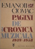 Pagini de cronica muzicala, vol. II (1939-1958) - Emanoil Ciomac